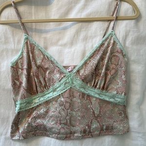 Blue Blush lace tank